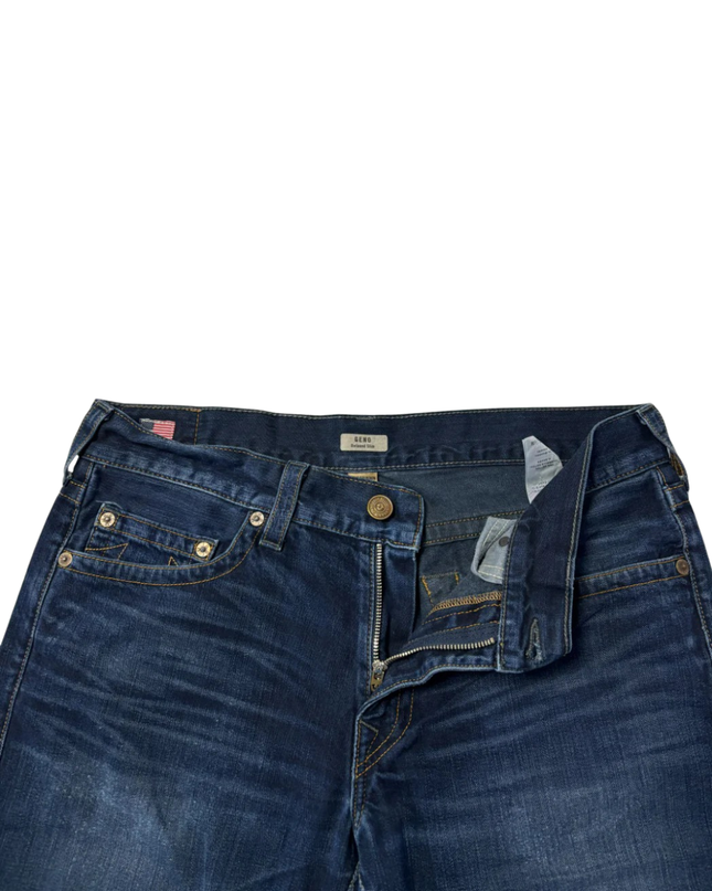 True Religion Blue Geno Relaxed Slim Jeans