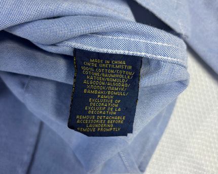 Ralph Lauren Blue Polo Golf Embroidered Crest Oxford Shirt