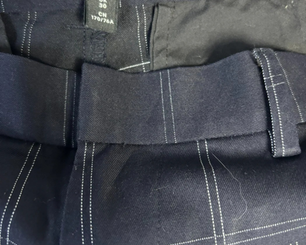 H&M Black Windowpane Skinny Fit Dress Pants