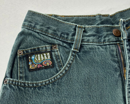 Cobra Jeans Blue Vintage High-Waisted Tapered Denim