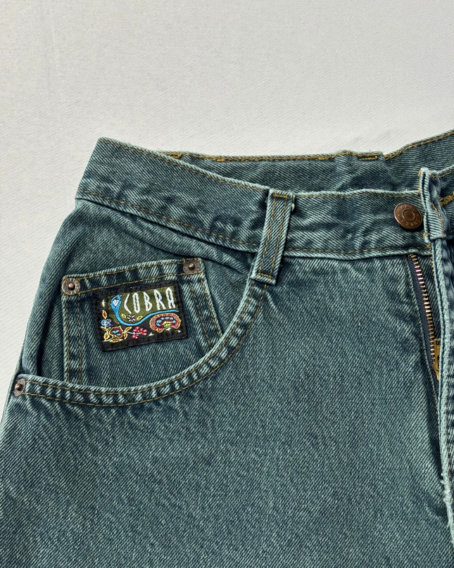 Cobra Jeans Blue Vintage High-Waisted Tapered Denim