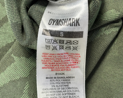 Gymshark Green Camo Seamless High-Waisted Leggings