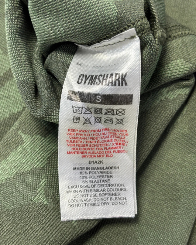 Gymshark Green Camo Seamless High-Waisted Leggings