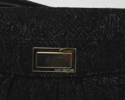 Juicy Couture Black Shimmery Evening Clutch Bag
