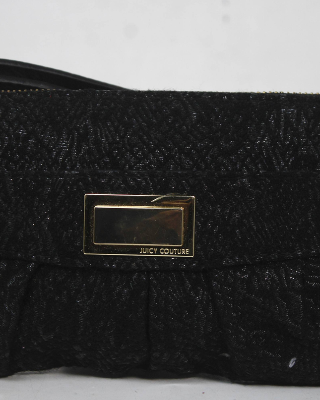 Juicy Couture Black Shimmery Evening Clutch Bag