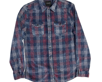 Guess Check Shirt Blue & Red Shirt