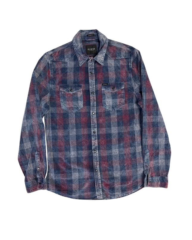 Guess Check Shirt Blue & Red Shirt