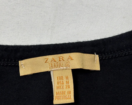 Zara Trafaluc Black Boxy Crop Top