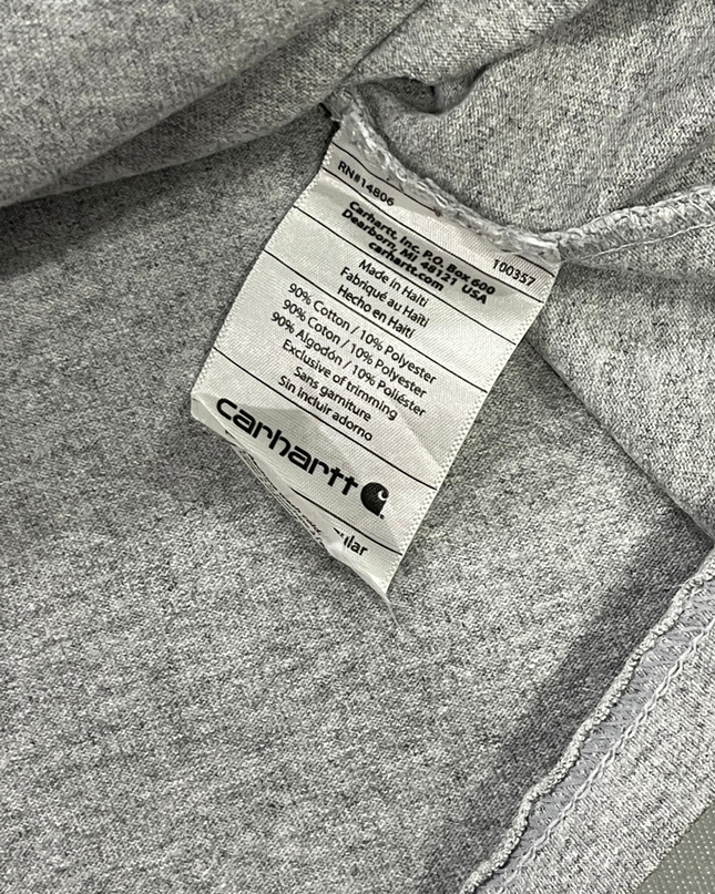 Carhartt Heather Grey Graphic Sleeve Long-Sleeve T-Shirt