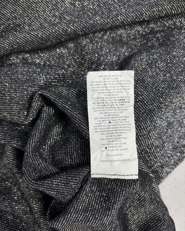 Michael Kors Black Metallic Shimmer Bell Sleeve Top