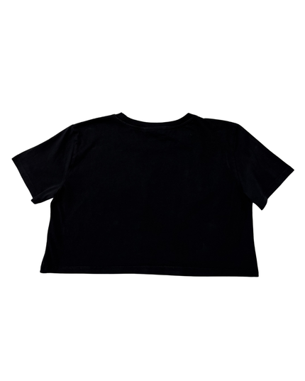 Calvin Klein Jeans Black Logo Graphic Crop Top