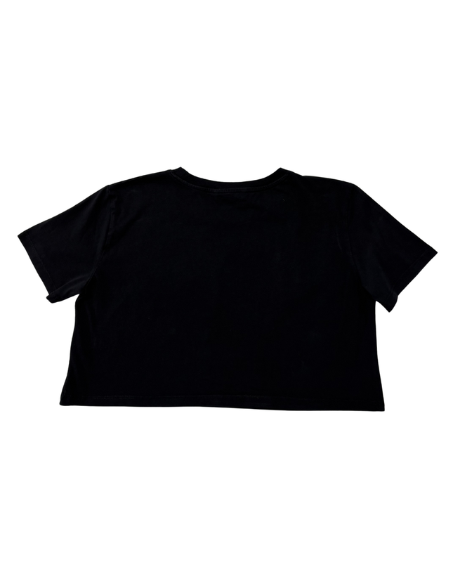 Calvin Klein Jeans Black Logo Graphic Crop Top