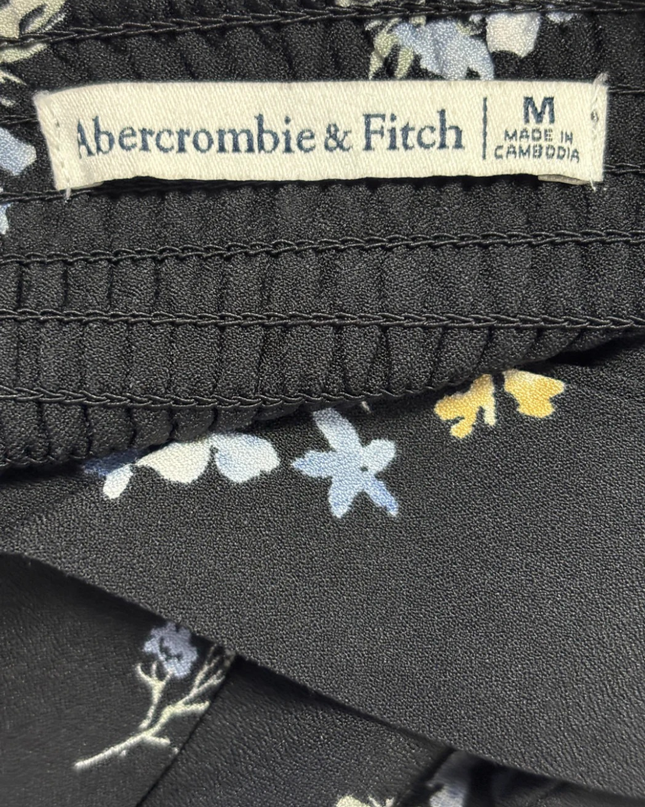 Abercrombie & Fitch Black Floral Halter Neck Jumpsuit