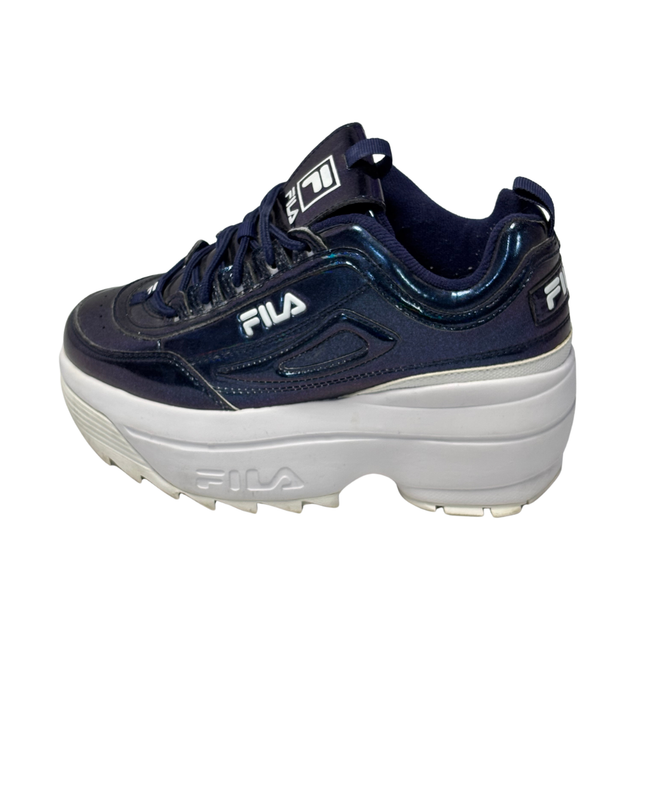 Fila Navy Blue Iridescent Disruptor Chunky Sneakers