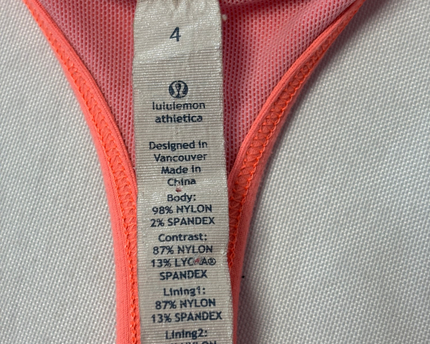 Lululemon Coral No Limits Racerback 2-in-1 Tank Top