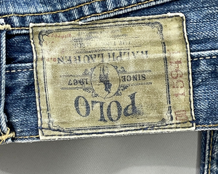 Polo Ralph Lauren Blue Faded Straight Leg Jeans