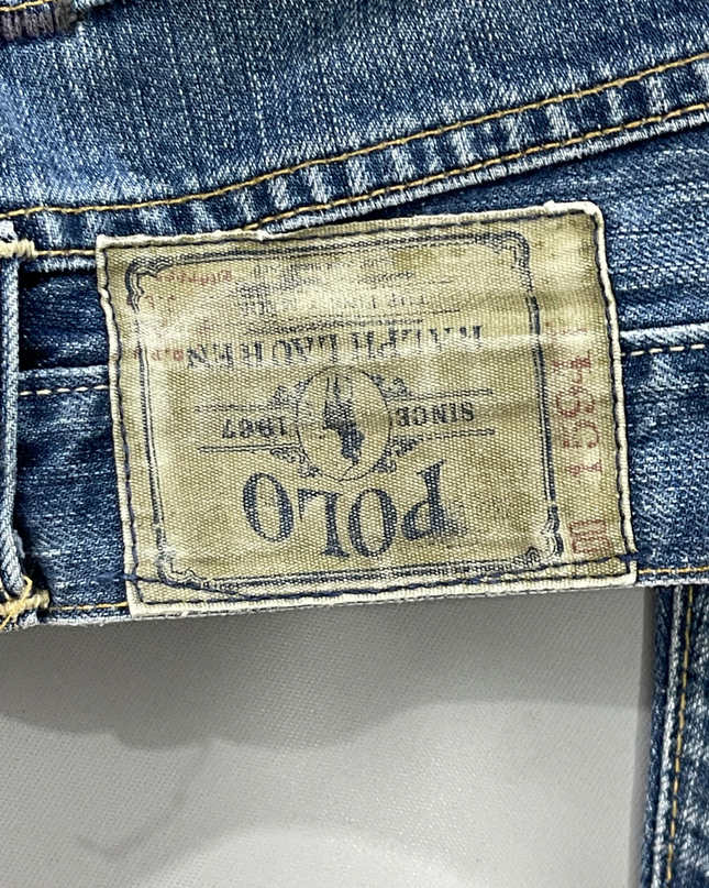 Polo Ralph Lauren Blue Faded Straight Leg Jeans