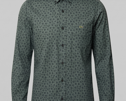 Lacoste Green Floral Slim Fit Shirt
