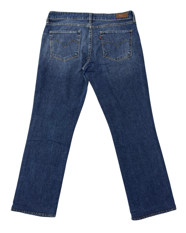 Levi's Blue Demi Curve Straight Leg Jeans