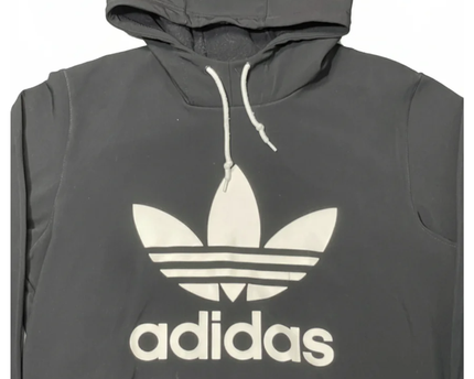 Adidas Black Trefoil Logo Graphic Hoodie