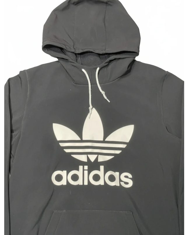 Adidas Black Trefoil Logo Graphic Hoodie