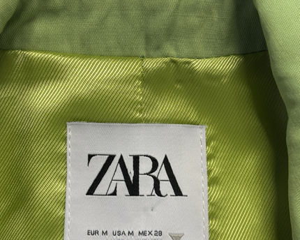 Zara Bright Green Cropped Blazer