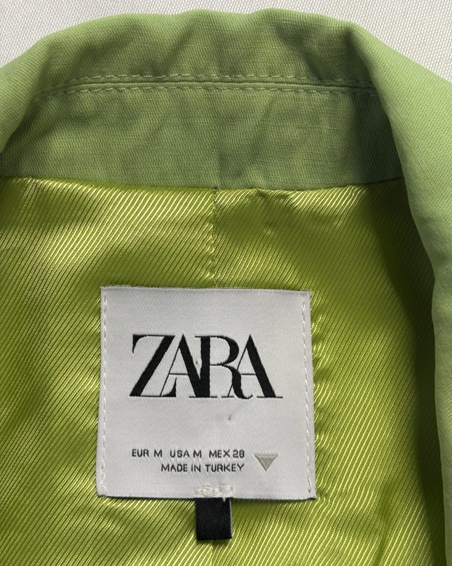 Zara Bright Green Cropped Blazer