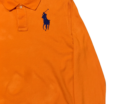 Polo Ralph Lauren Orange Long-Sleeve Big Pony Polo Shirt