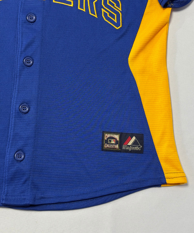 Majestic Blue Milwaukee Brewers Cooperstown Collection Baseball Jersey