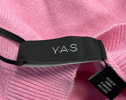 Y.A.S Pink Crew Neck Ribbed Hem Knit Sweater W/Tags