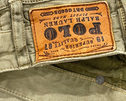 Polo Ralph Lauren Khaki Cotton Linen Blend Jeans