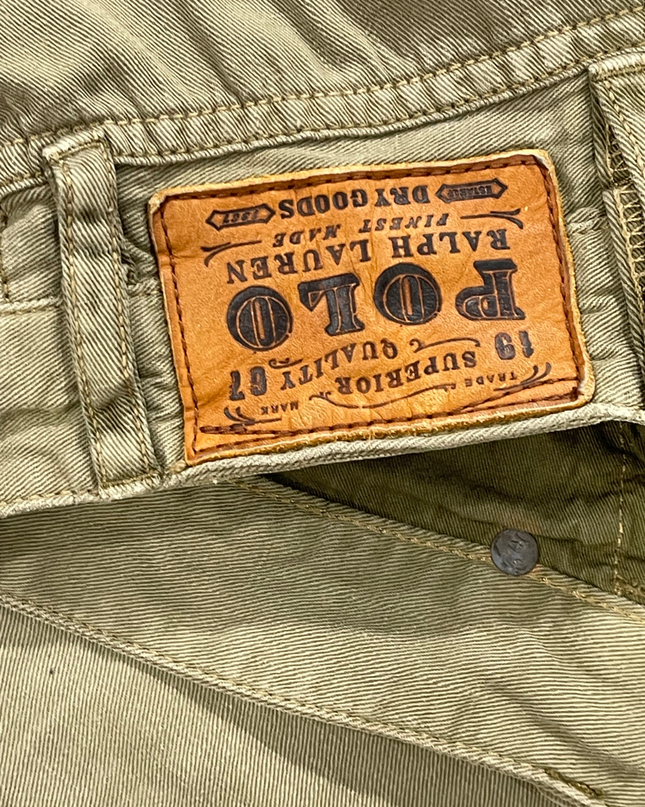 Polo Ralph Lauren Khaki Cotton Linen Blend Jeans