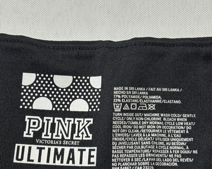 PINK Victoria's Secret Black Ultimate Logo Leggings