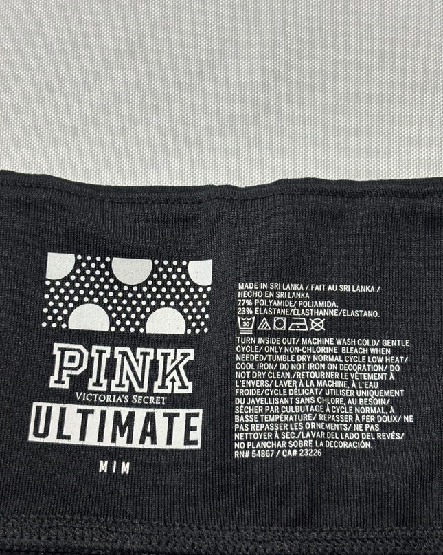 PINK Victoria's Secret Black Ultimate Logo Leggings