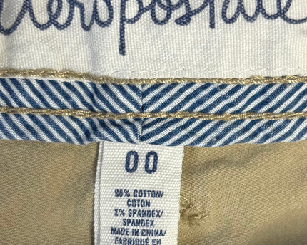 Aeropostale Tan Cuffed Chino Shorts