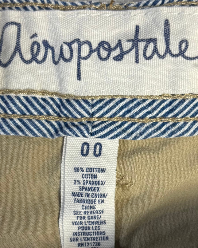 Aeropostale Tan Cuffed Chino Shorts