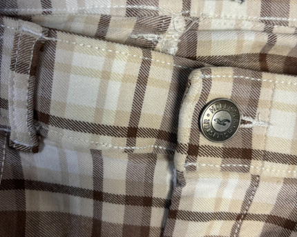 Hollister Brown Plaid Ultra High-Rise Flare Pants