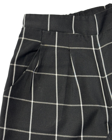 Cotton On Black/White Checkered Tapered Pants