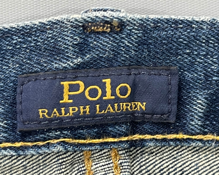Polo Ralph Lauren Blue Straight Leg Distressed Jeans