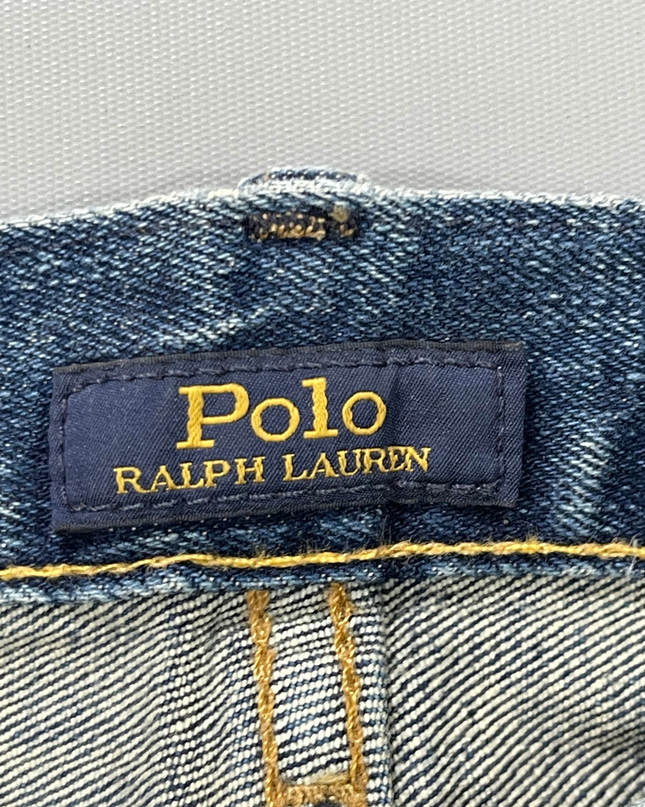 Polo Ralph Lauren Blue Straight Leg Distressed Jeans