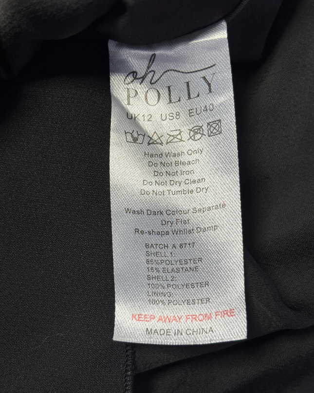 Oh Polly Black Satin Bustier Mini Dress with Beaded Mesh Shrug