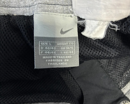 Nike Black Cropped Track Pants with White Piping