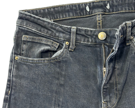 House Denim Dark Grey Seam Detail Straight Leg Jeans