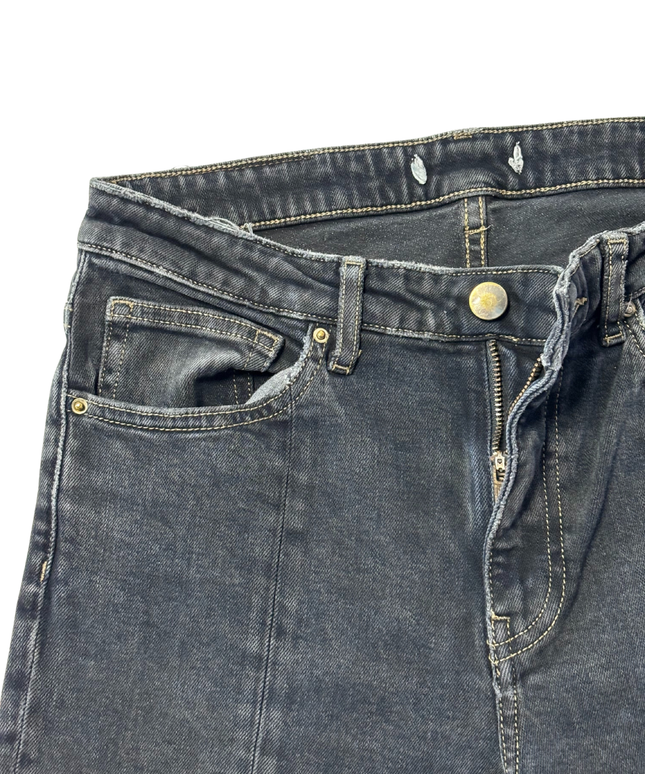 House Denim Dark Grey Seam Detail Straight Leg Jeans