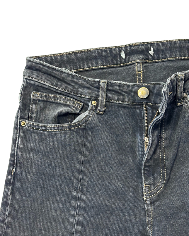 House Denim Dark Grey Seam Detail Straight Leg Jeans