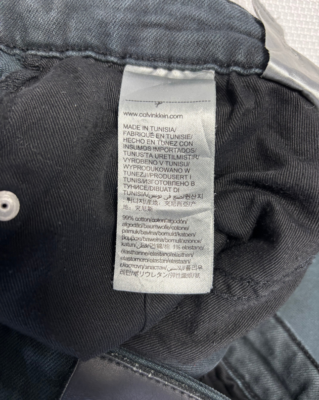Calvin Klein Jeans Black Washed Straight Leg Jeans