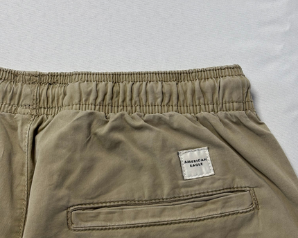 American Eagle Men's Khaki Chino Flex Drawstring Shorts