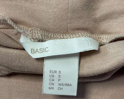H&M Beige Turtleneck Long Sleeve Top