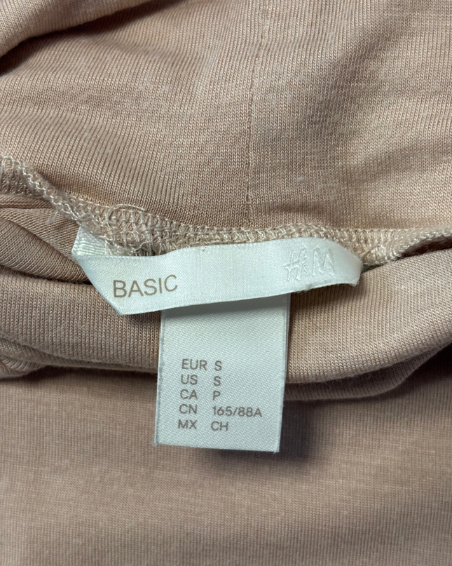 H&M Beige Turtleneck Long Sleeve Top