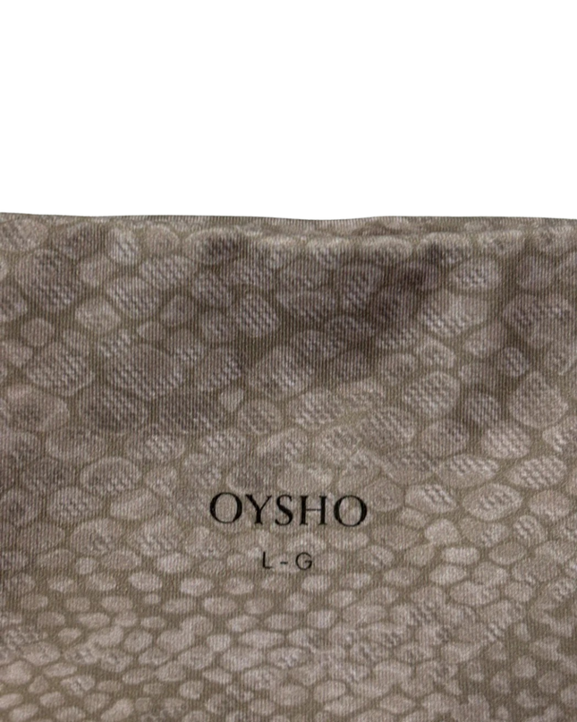 OYSHO Snake Print Crossover Waist Leggings